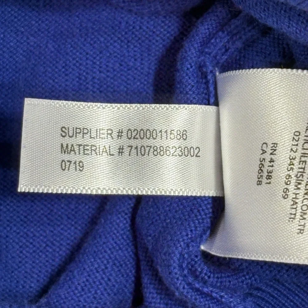 Polo Ralph Lauren Sweater Mens Large Blue Pima Cotton Crewneck Pullover Red Pony